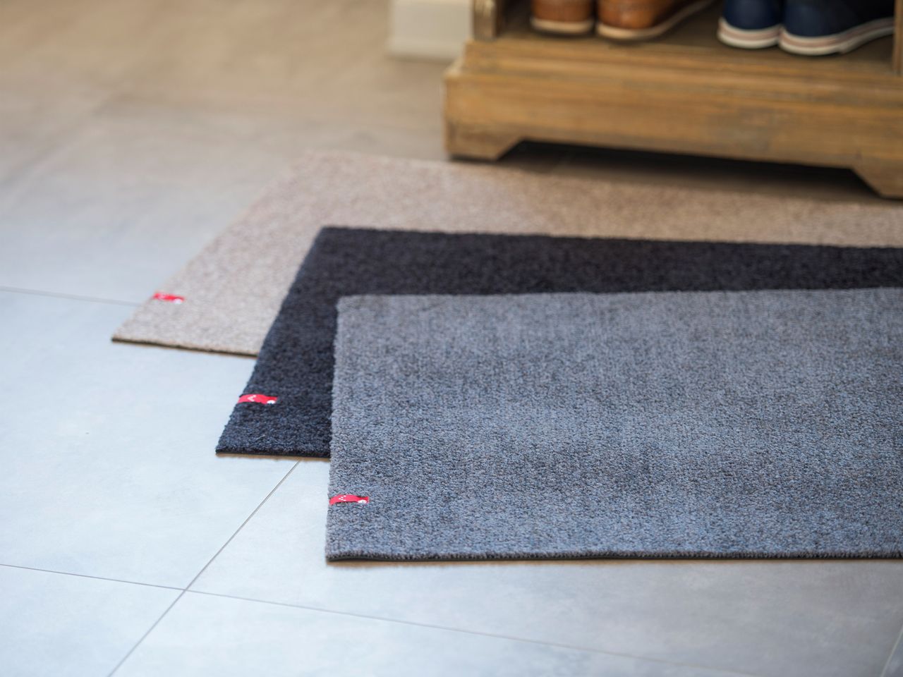 Keilbach Designprodukte Keilbach Schuhabstreifer, 127 x 77 cm, hellgrau
