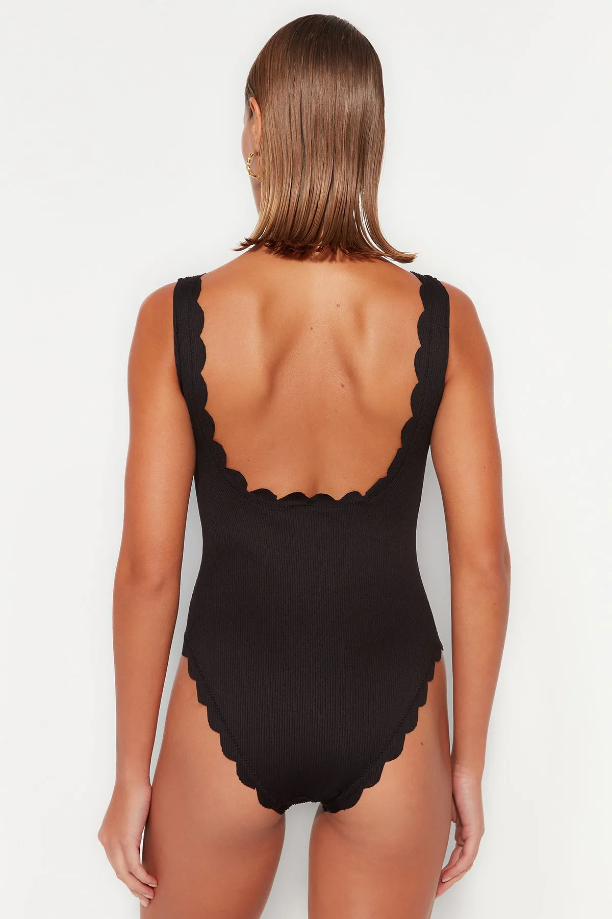 Trendyol Collection  Badeanzug - Schwarz - Strukturiert