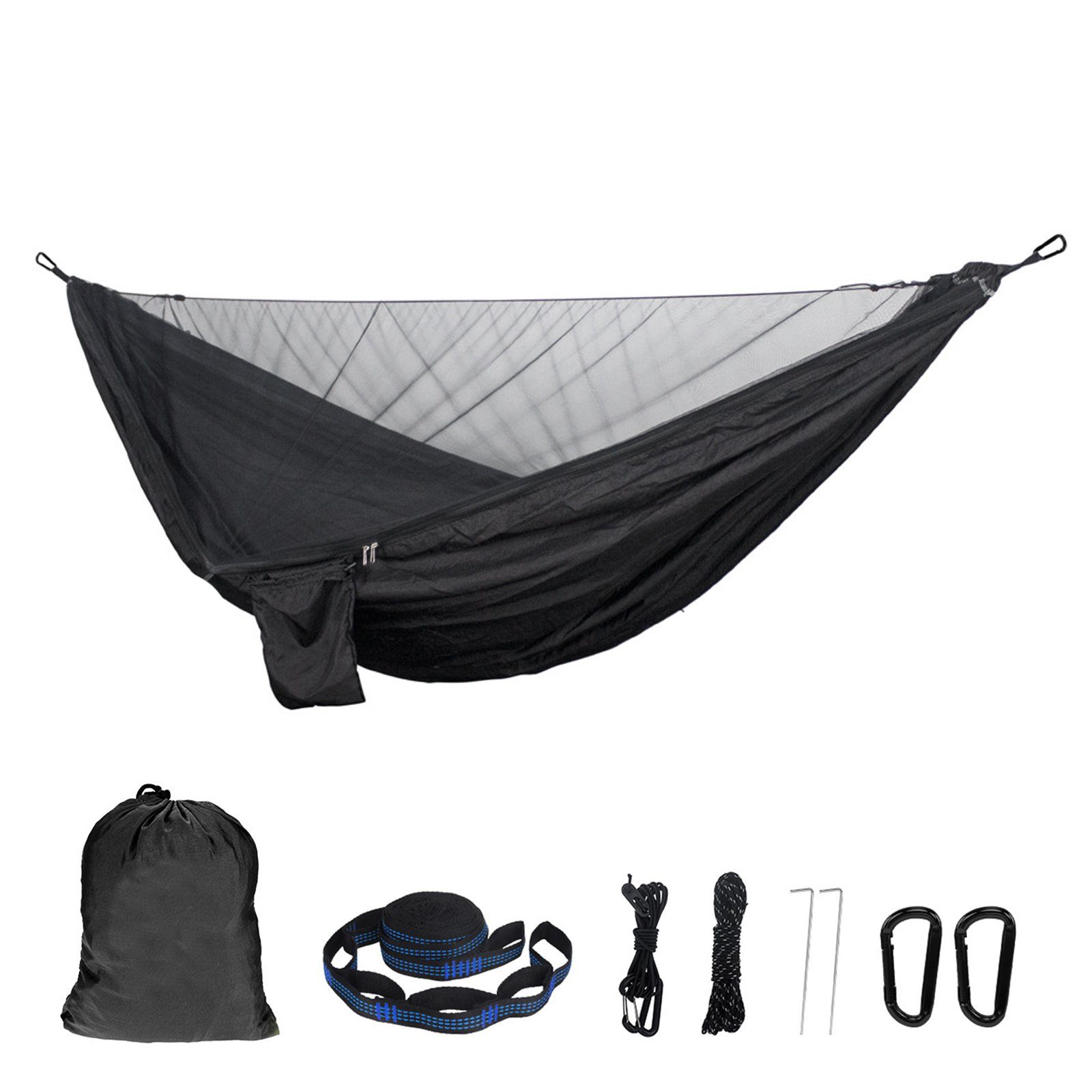 CALIYO Hängematte Hängematte Outdoor mit Moskitonetz,Reisehängematte Ultraleicht, Einfaches zum Öffnen, Tragbar, für Camping,Wandern, Hohe Tragfähigkeit
