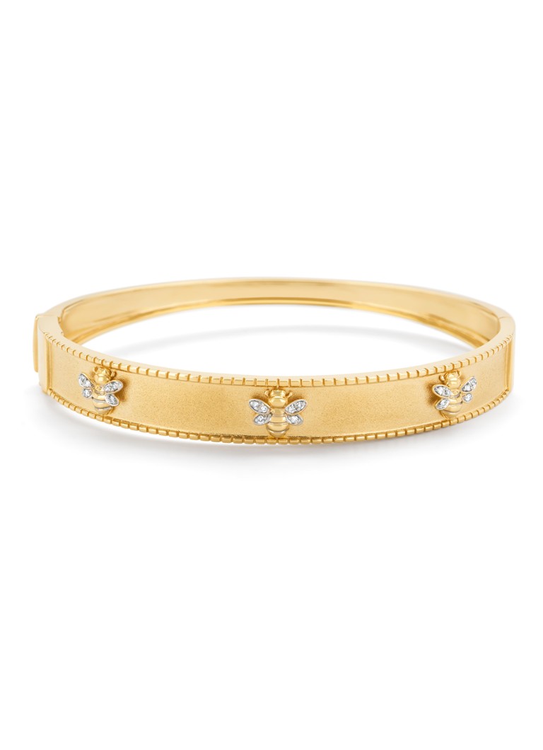 Diamond Point Yellow gold bracelet, 0.06 ct diamond, Queen Bee