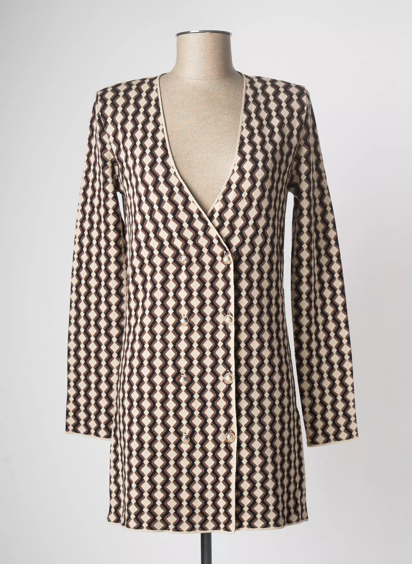 Angela Davis Robes Pulls Femme couleur beige