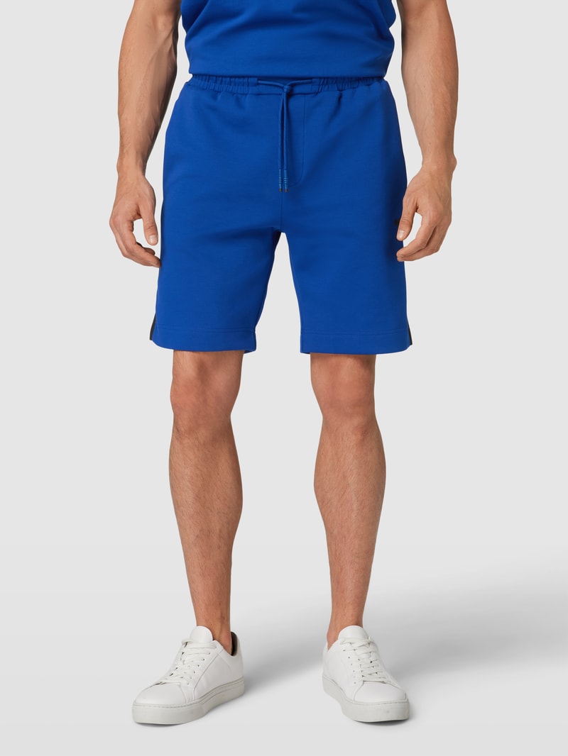 Sweatshorts mit Galonstreifen Modell 'Headlo' in royalblau