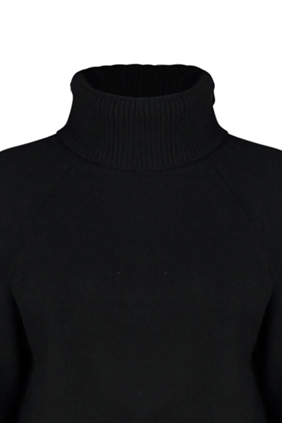 Trendyol Collection  Schwarzer Rollkragenpullover mit weicher Struktur TWOAW24KZ00426