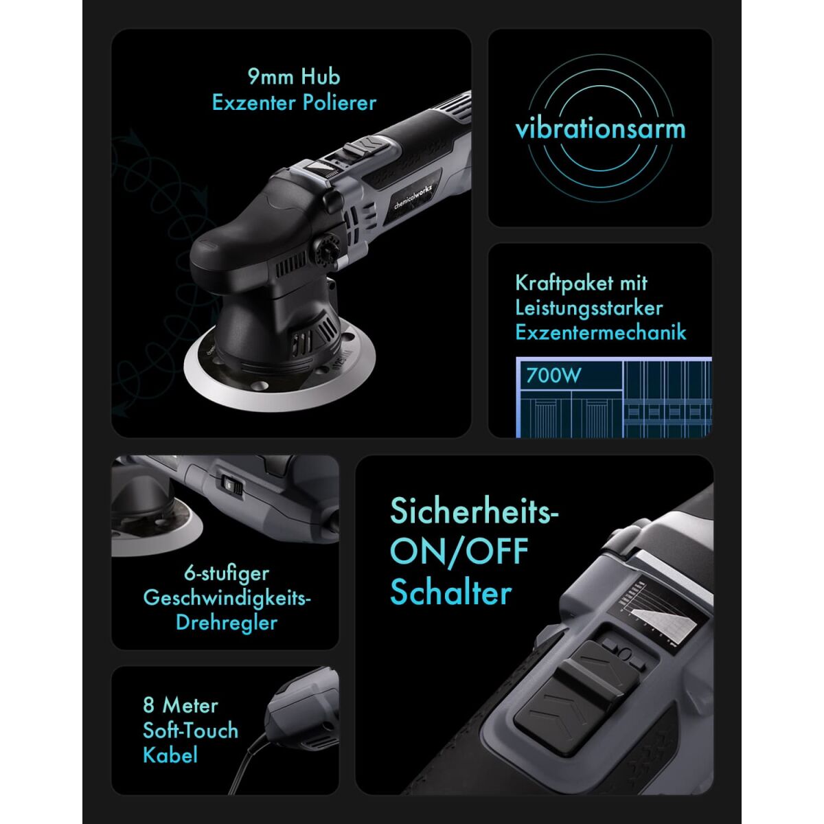 chemicalworkz DA9 Exzenter Poliermaschine