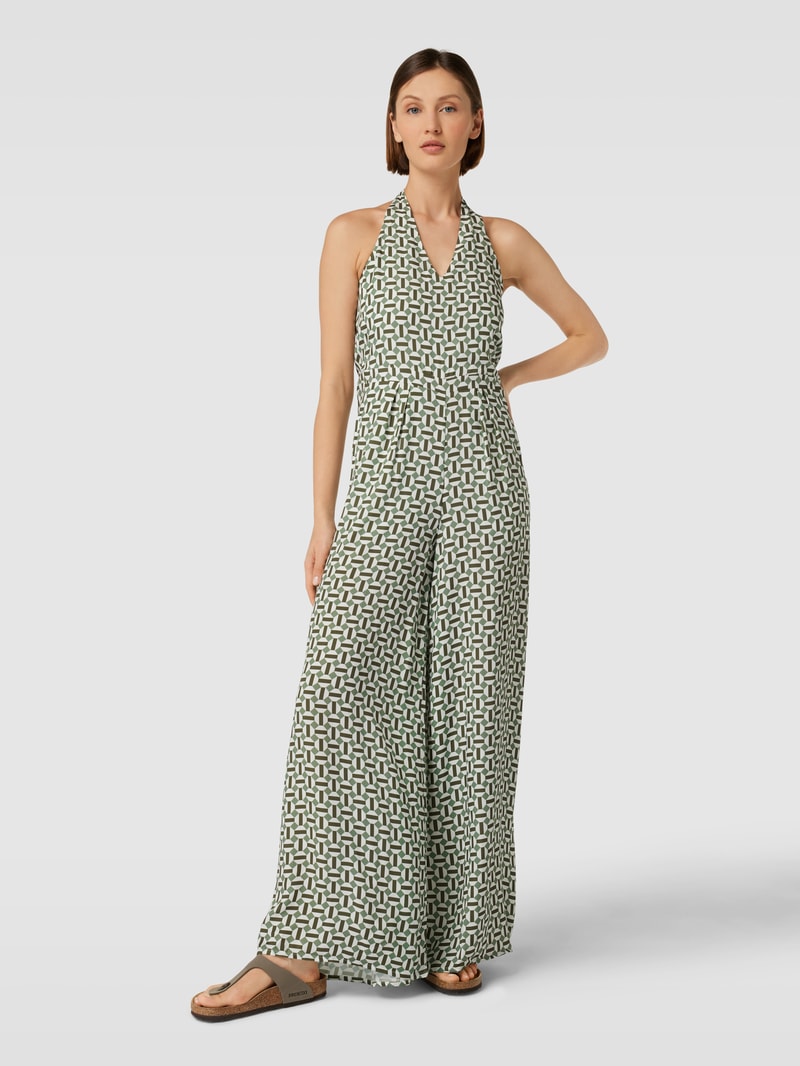Jumpsuit mit Allover-Muster in khaki