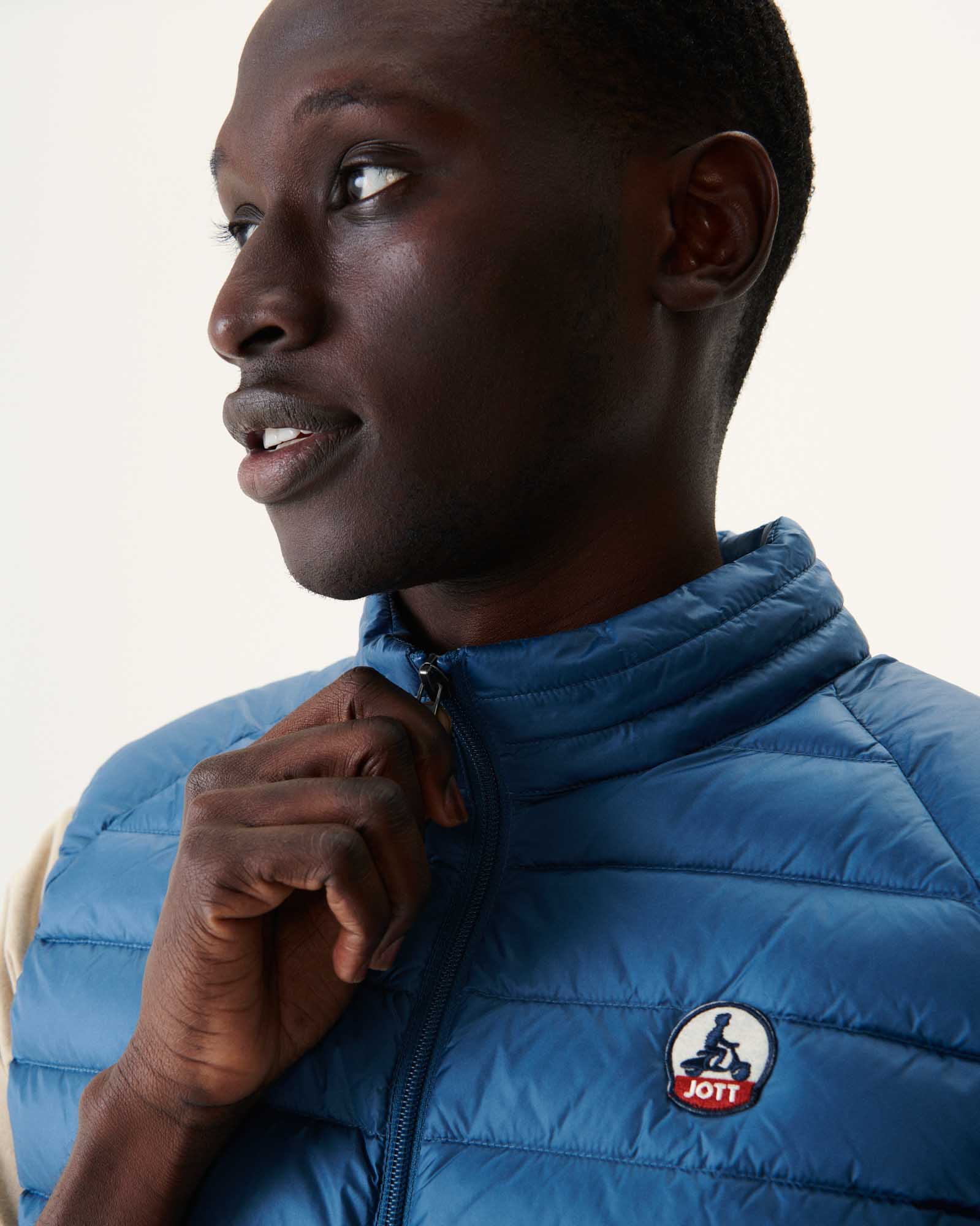Doudoune sans manches Bleu jeans Tom