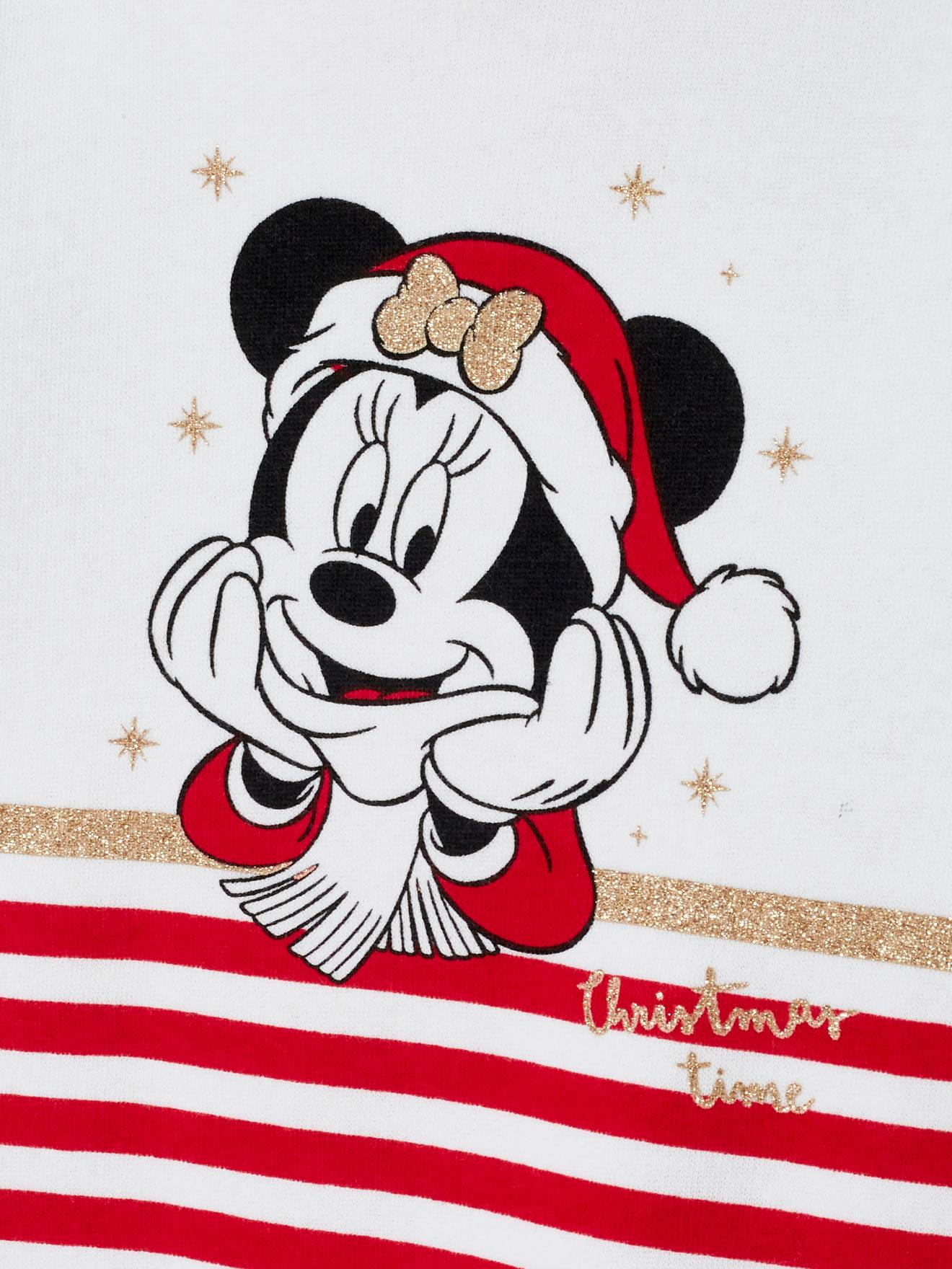 Minnie Baby Weihnachts-Strampler Disney MINNIE MAUS - weiß/rot gestreift