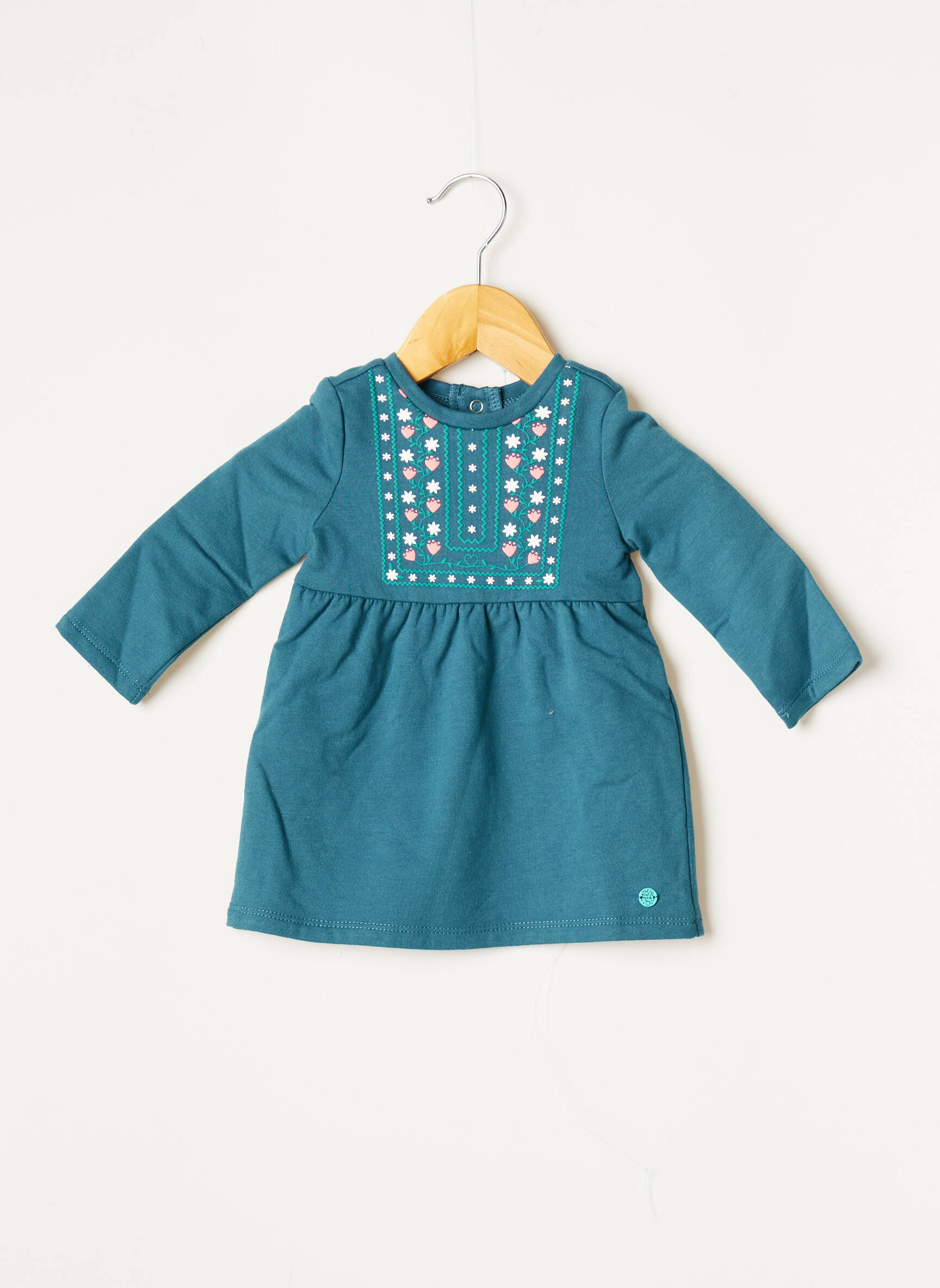 3 Pommes Robes Mi Longues Fille couleur vert