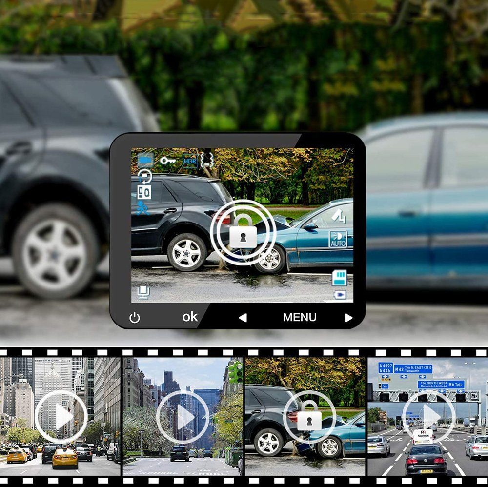 FeelGlad 170° Weitwinkel, Nachtsicht, HD-Video Dashcam