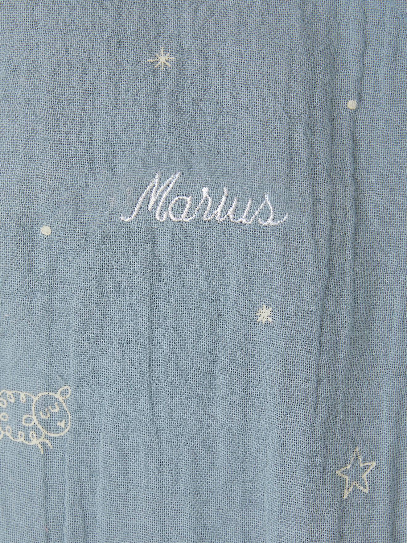 Vertbaudet Kurzer Baby Schlafanzug, personalisierbar Oeko-Tex - graublau