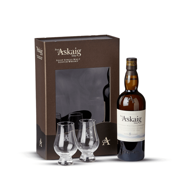 Coffret Port Askaig 8 ans + 2 verres