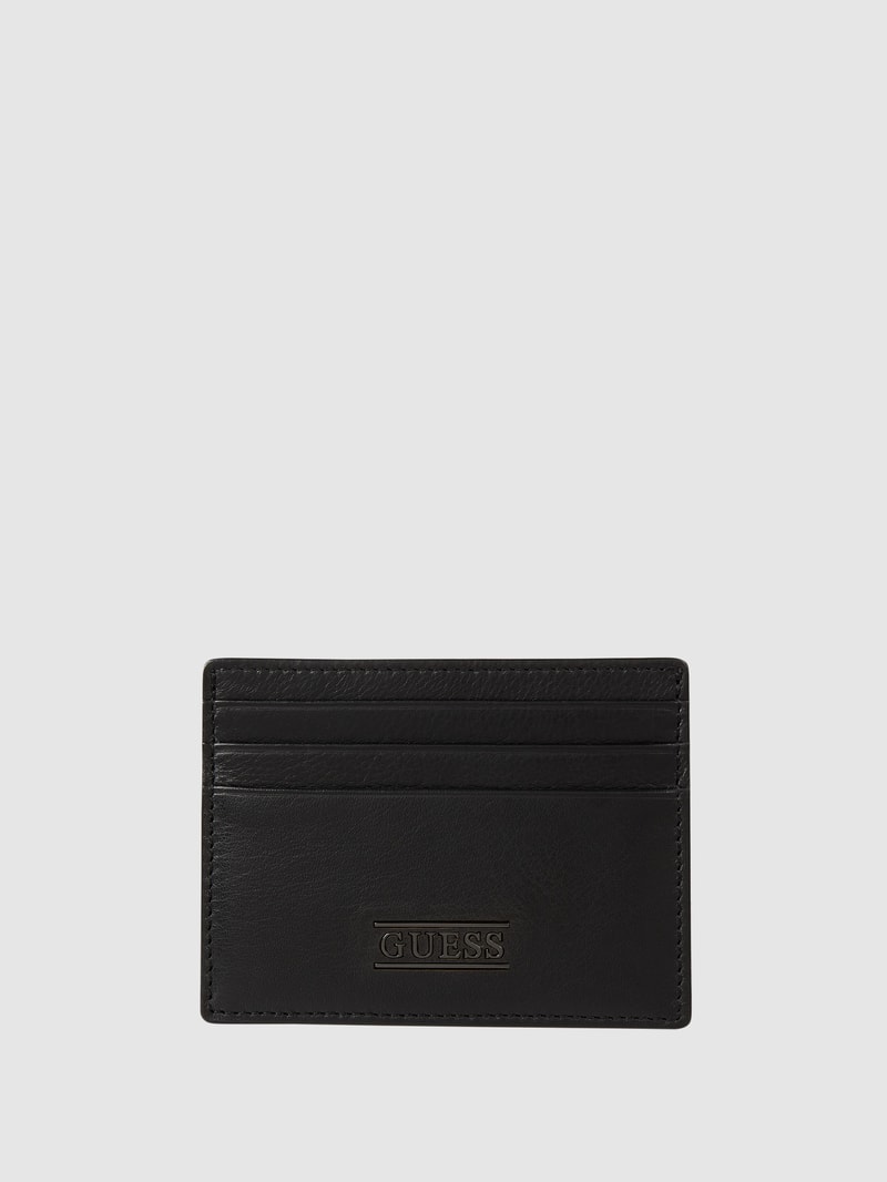 Kartenetui aus Leder in schwarz