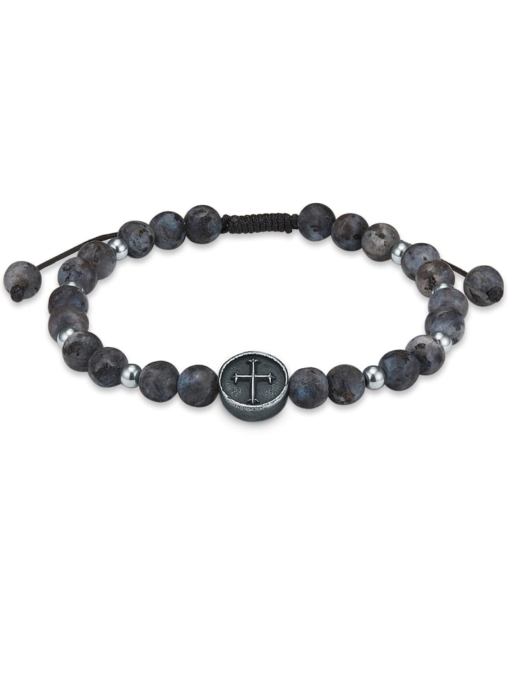True Rebels Armband Jade grau in grau günstig kaufen 19 cm