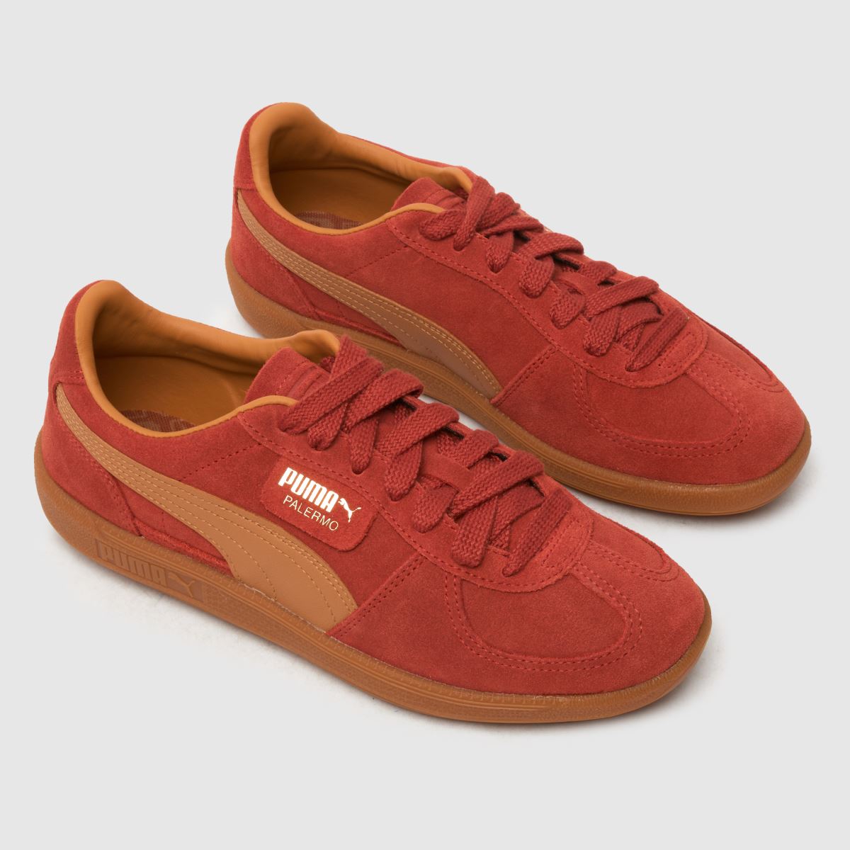 PUMA Palermo-sneakers i beige och brunt