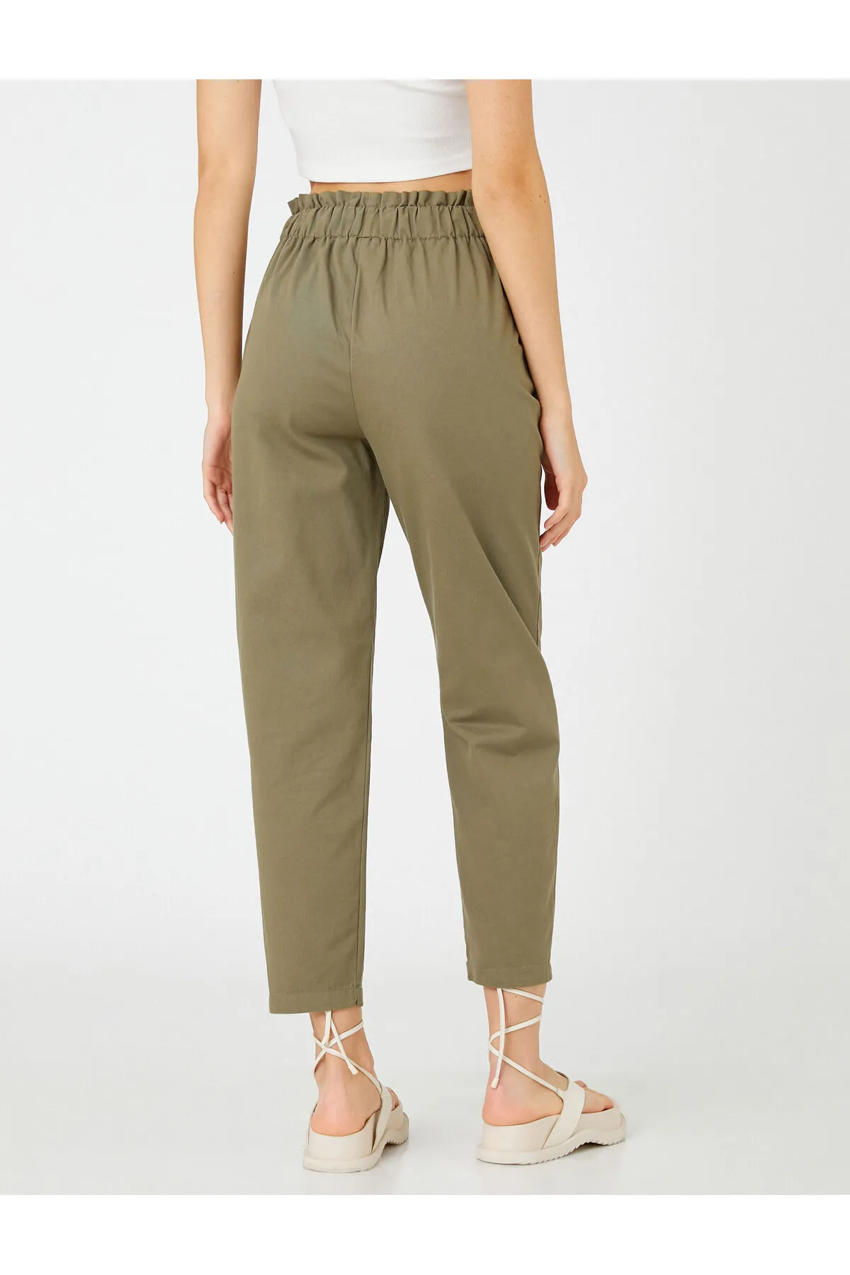 Koton  Karottenhose mit Taschendetail zum Binden an der Taille