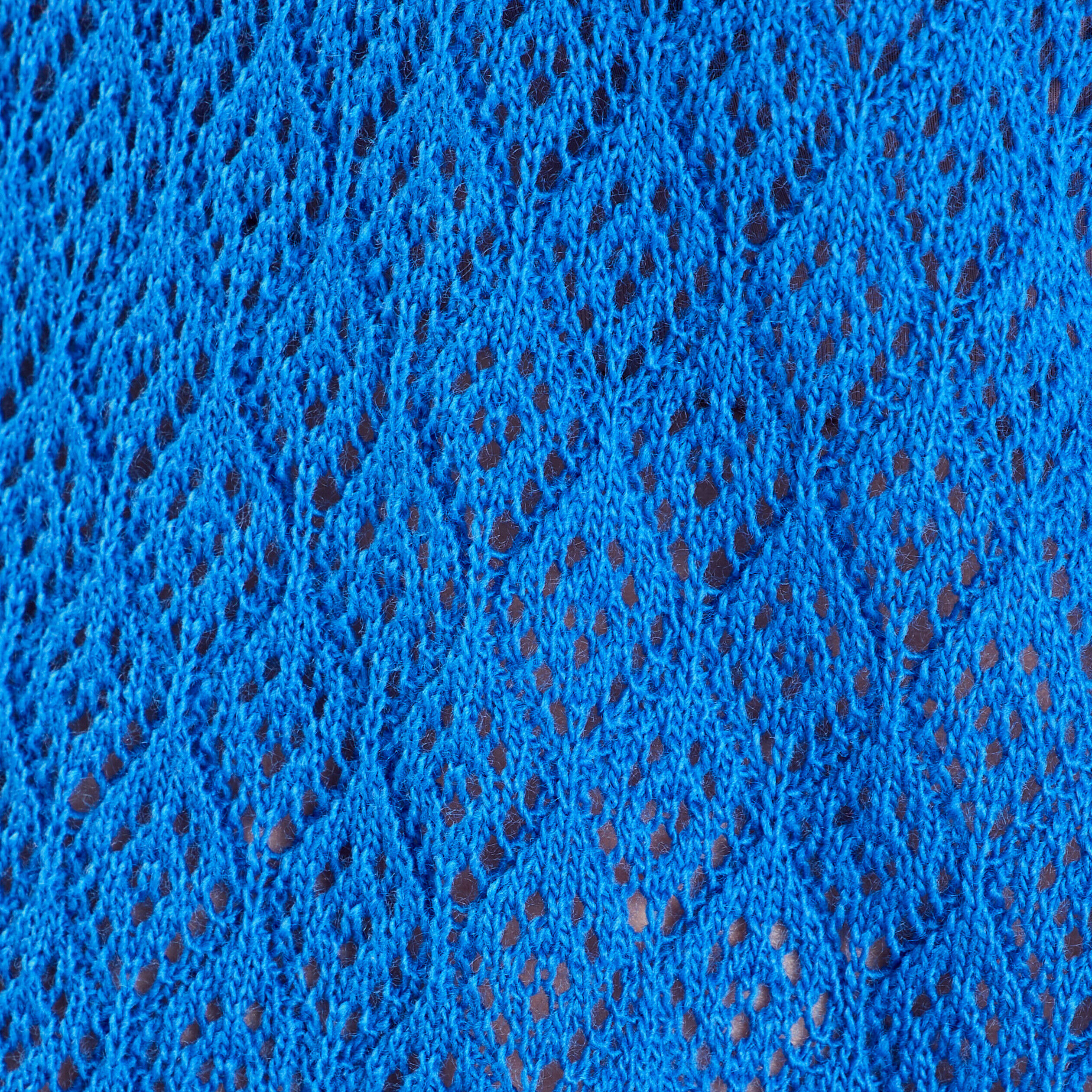 Pull manches longues ajouré bleu femme | Cache Cache