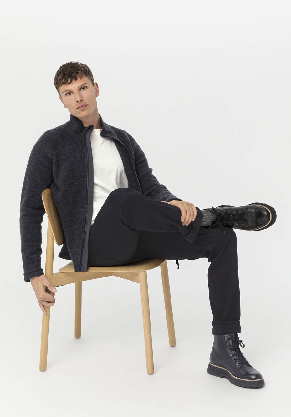 Wollfleece-Jacke aus reiner Bio-Merinowolle