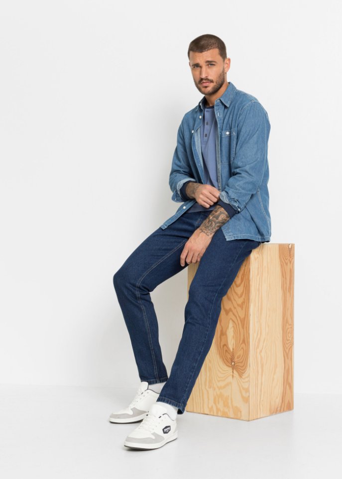 Regular Fit Stretch-Jeans, Tapered