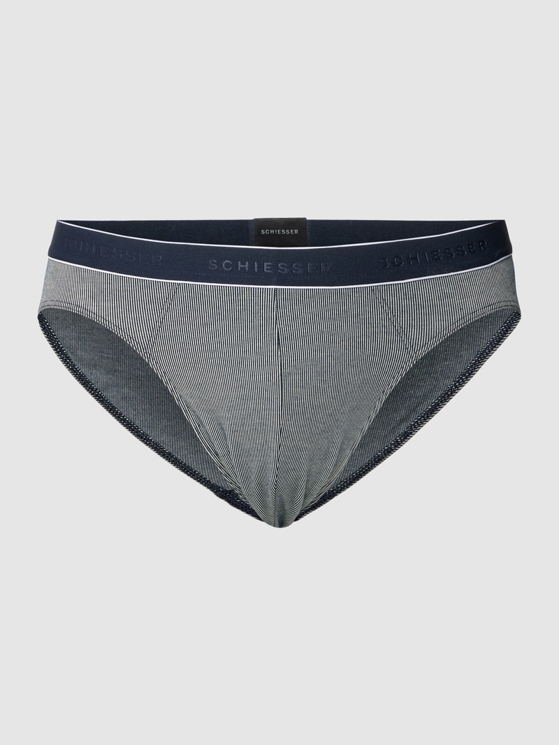 Slip mit Streifenmuster in dunkelblau