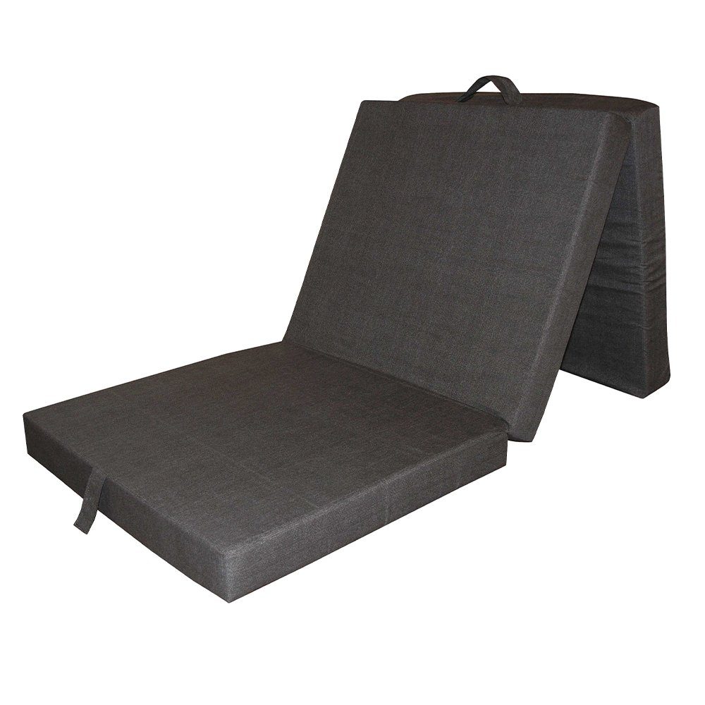 Klappmatratze Faltmatratze Reisematratze 190x70x10cm Anthrazit, VitaliSpa®, 10 cm hoch