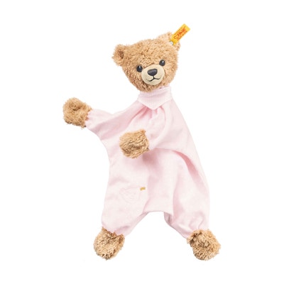 Schlaf-gut-Bär Schmusetuch, 30 cm, rosa