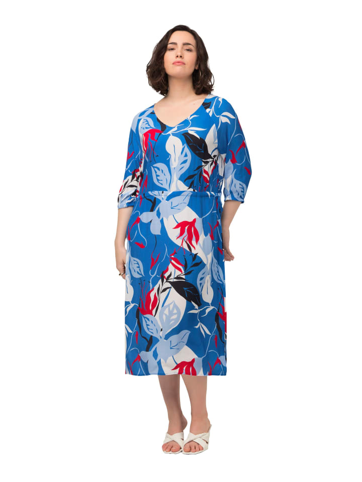 Ulla Popken Kleid in mittelblau günstig kaufen
