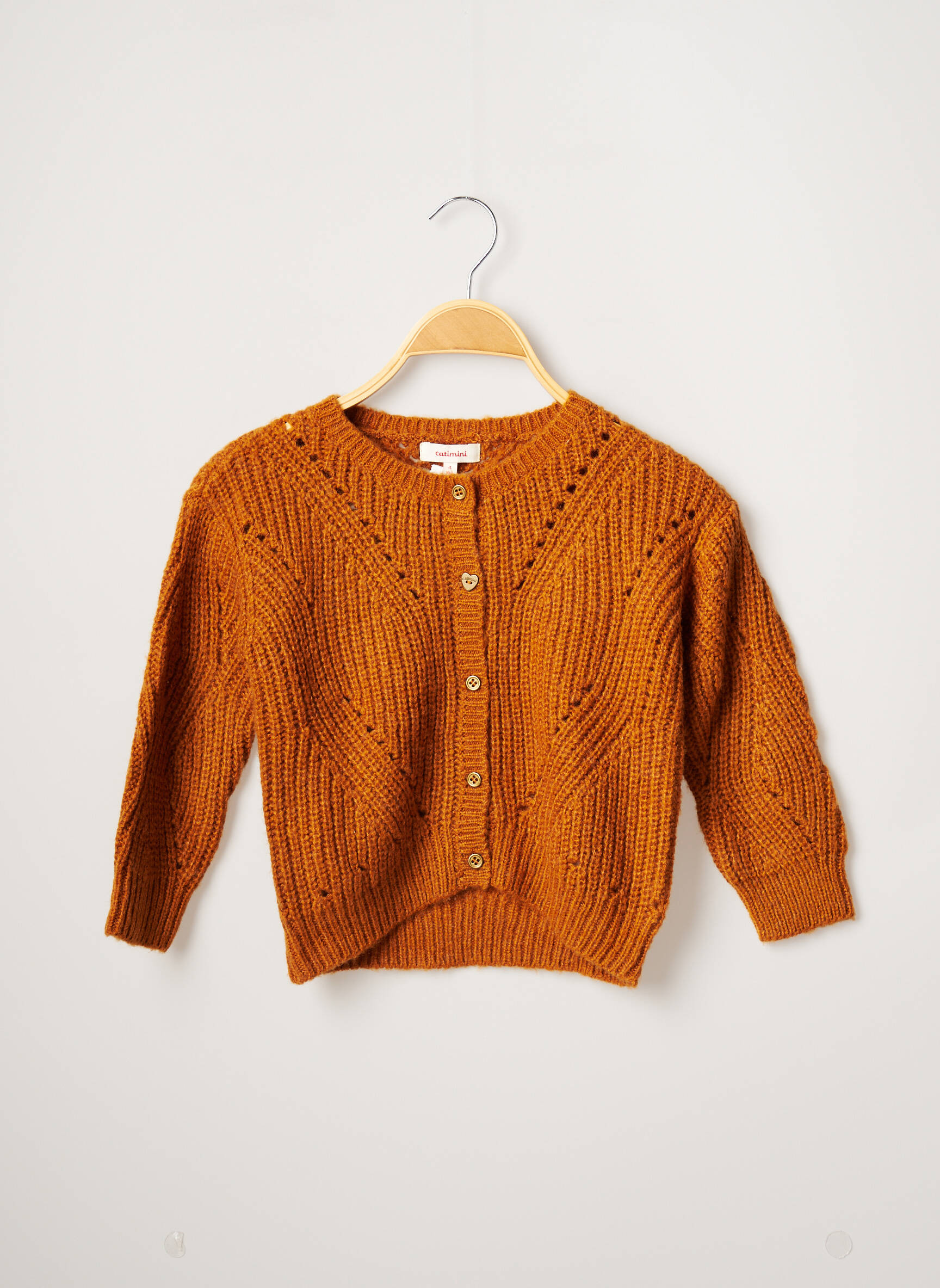 Catimini Grosse Maille Fille couleur jaune