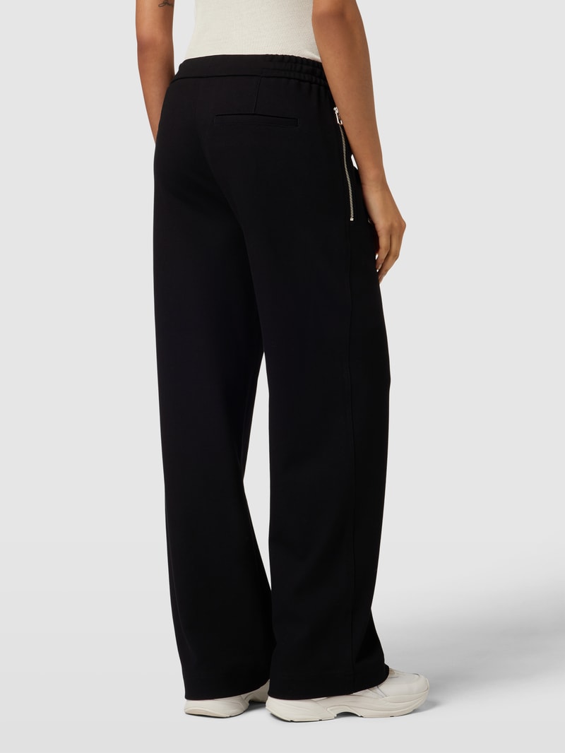 Stoffhose mit Reißverschlusstaschen in black