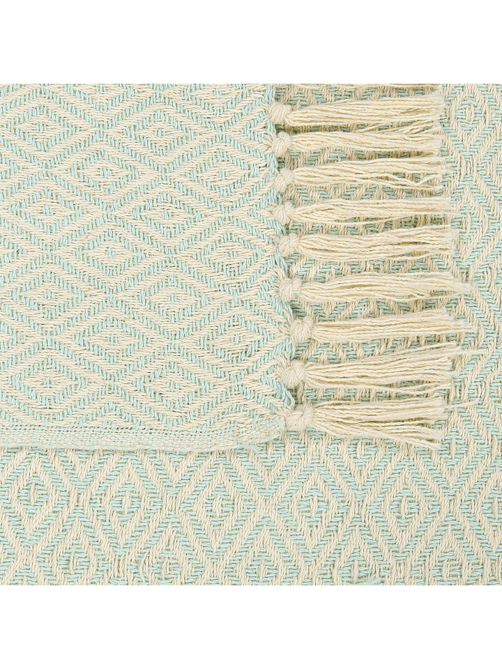 Beliani Kuscheldecke MITYAL in Grün/Beige - (W) 125 x (H) 0.5 x (L) 150 cm günstig kaufen onesize