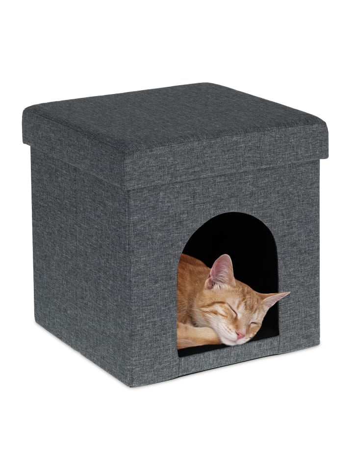 relaxdays Katzenhöhle in Grau - (B)37 x (H)38,5 x (T)37 cm günstig kaufen onesize