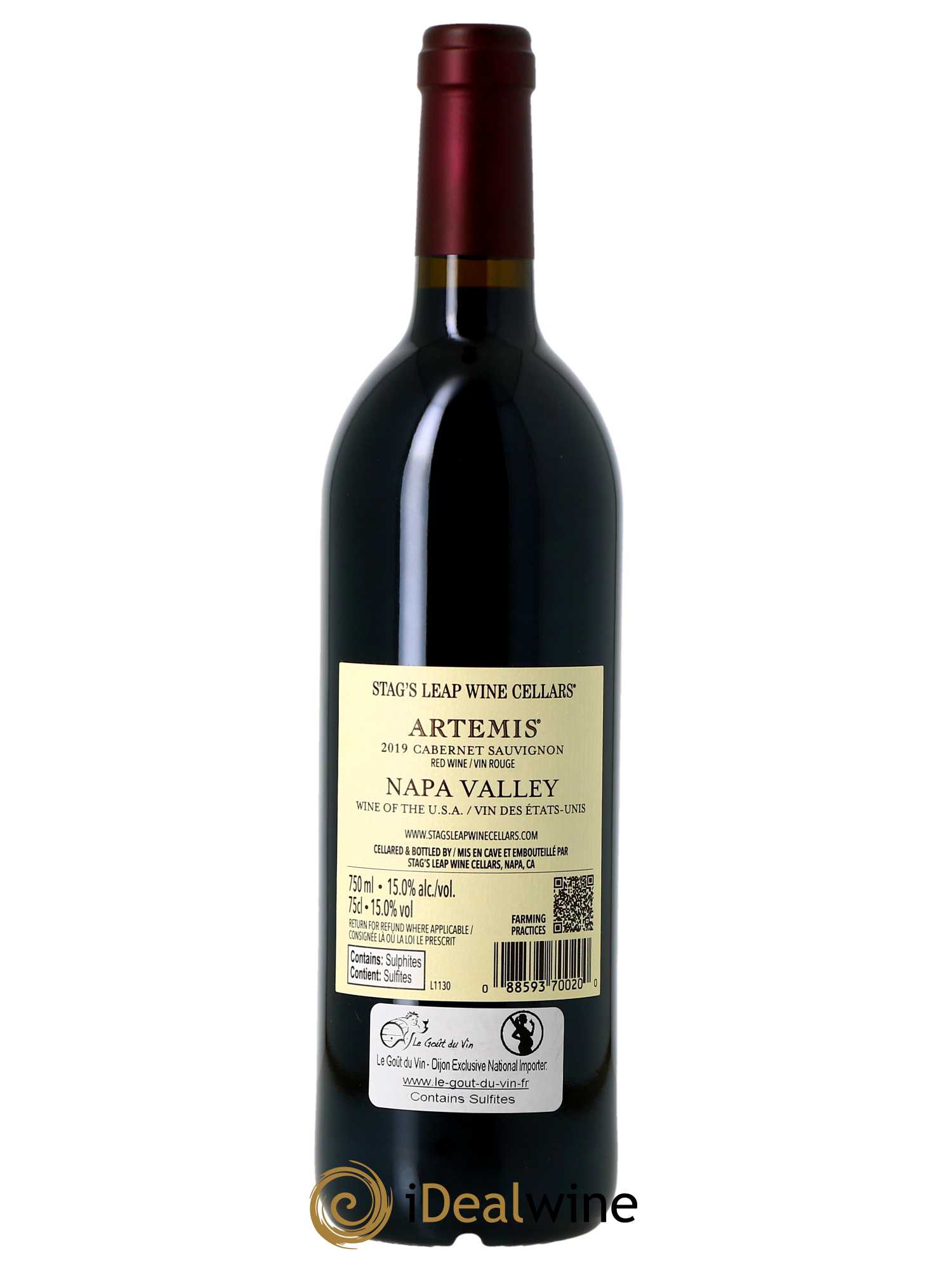 Napa Valley Stags Leap Wine Cellars Artemis  2019 - Lot de 1 Bouteille