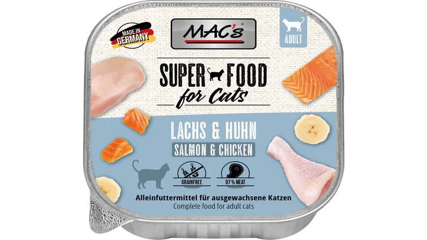 MAC's CAT Katzennassfutter Lachs & Huhn 100 g