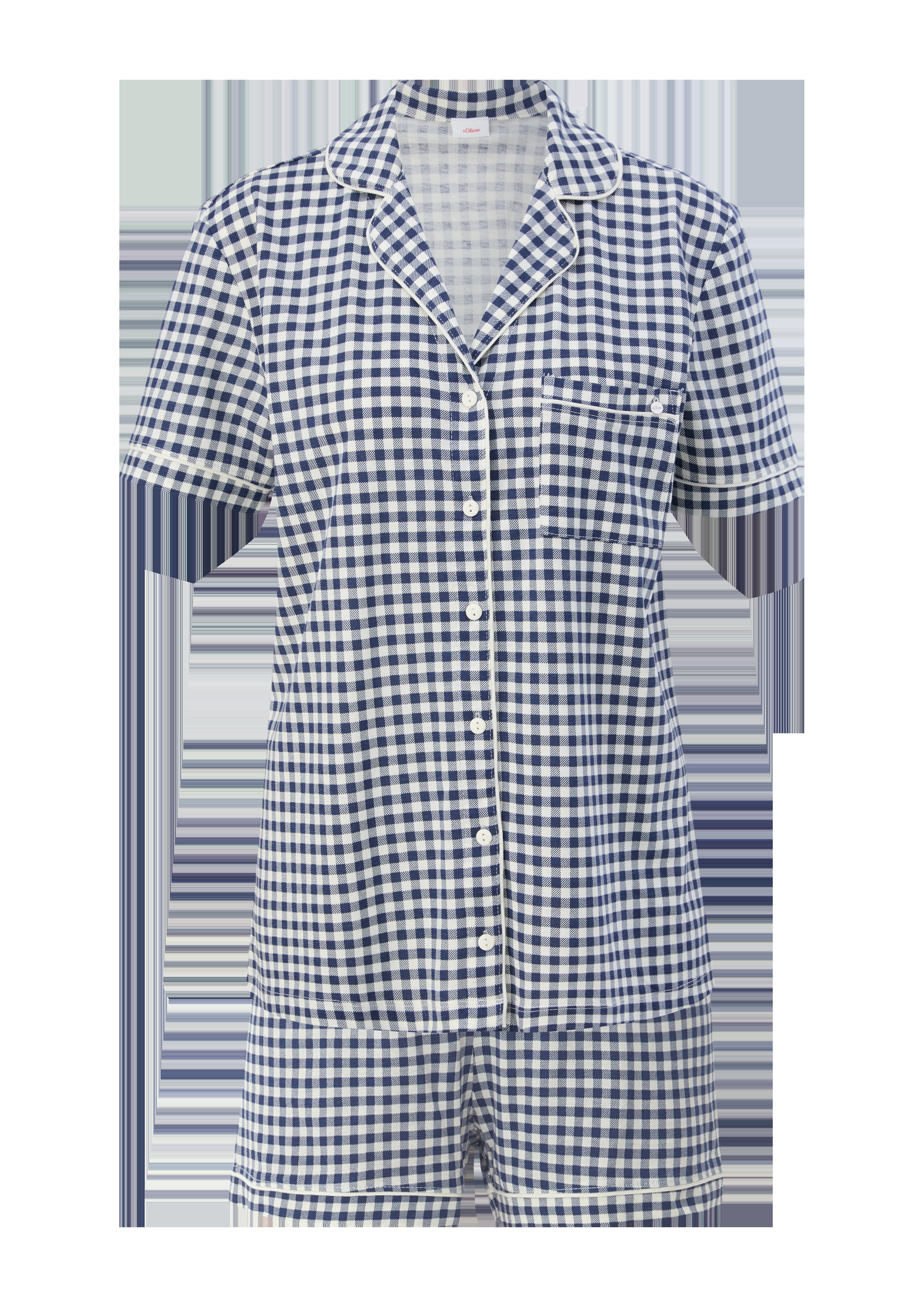 Kurzer Pyjama mit Vichy-Muster  6008449-5870