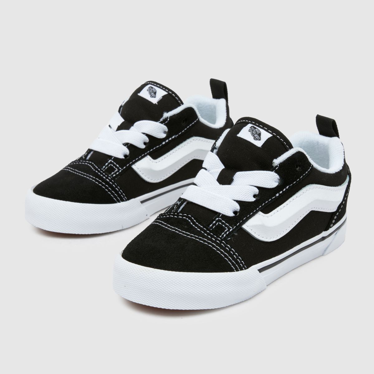 Črno-beli športni copati Vans knu skool za malčke