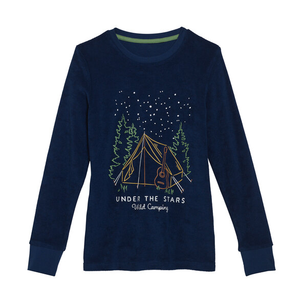 Frottee Pyjama, navy/türkis, 98/104, 2er Set