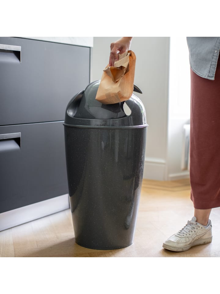 koziol DEL XL * - Schwingdeckeleimer 30l in recycled ash grey günstig kaufen onesize