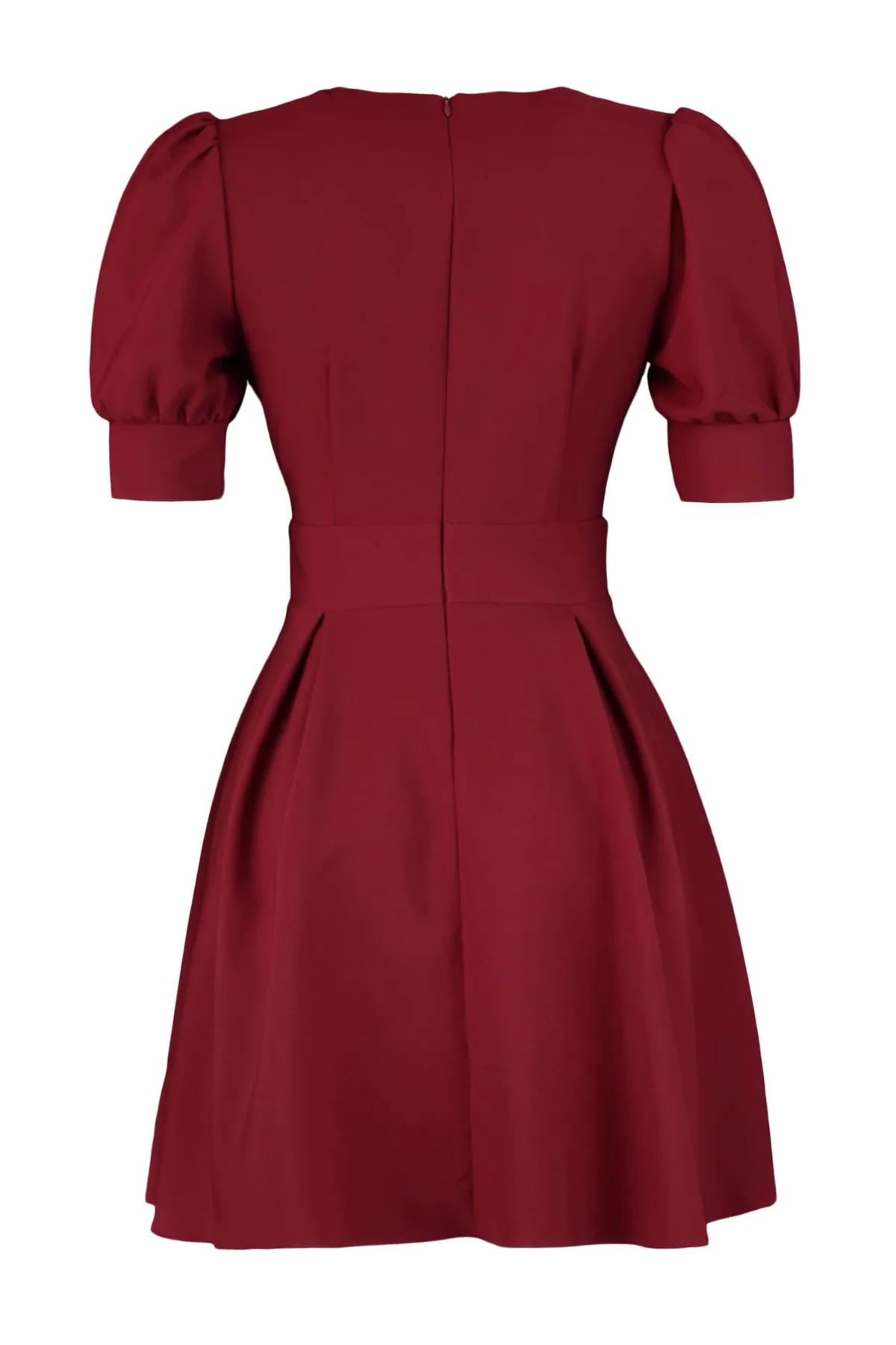 Trendyol Collection  Burgunderfarbenes, gewebtes, zweireihiges, gewebtes Kleid mit Kragen TWOSS20EL1639