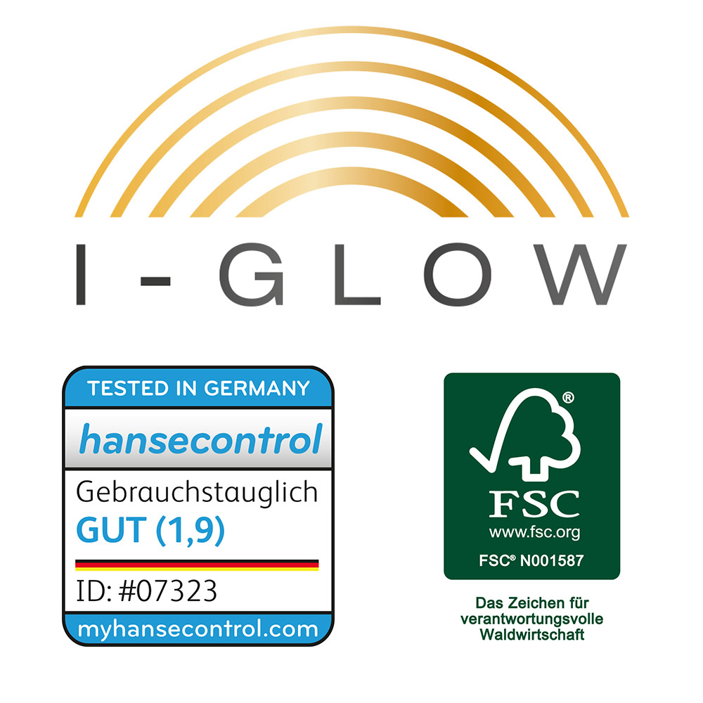 I-Glow LED-Schwibbogen aus Holz - Weihnachtsmann mit Rentierschlitten