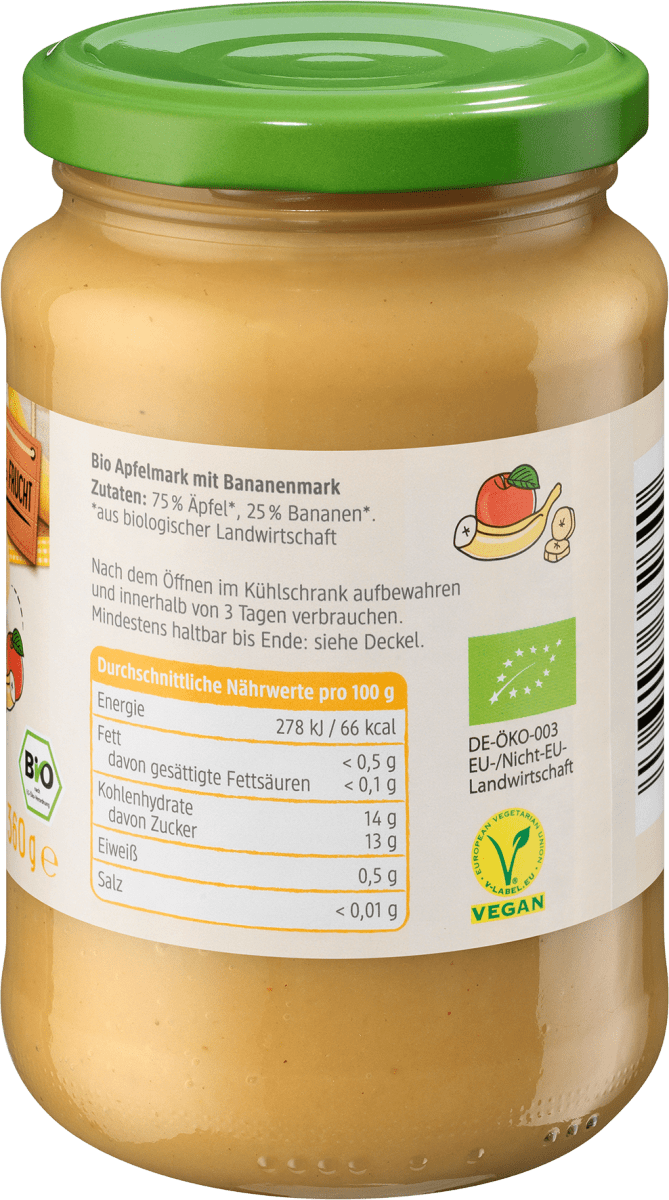 Fruchtmark Apfel mit Banane, 360 g