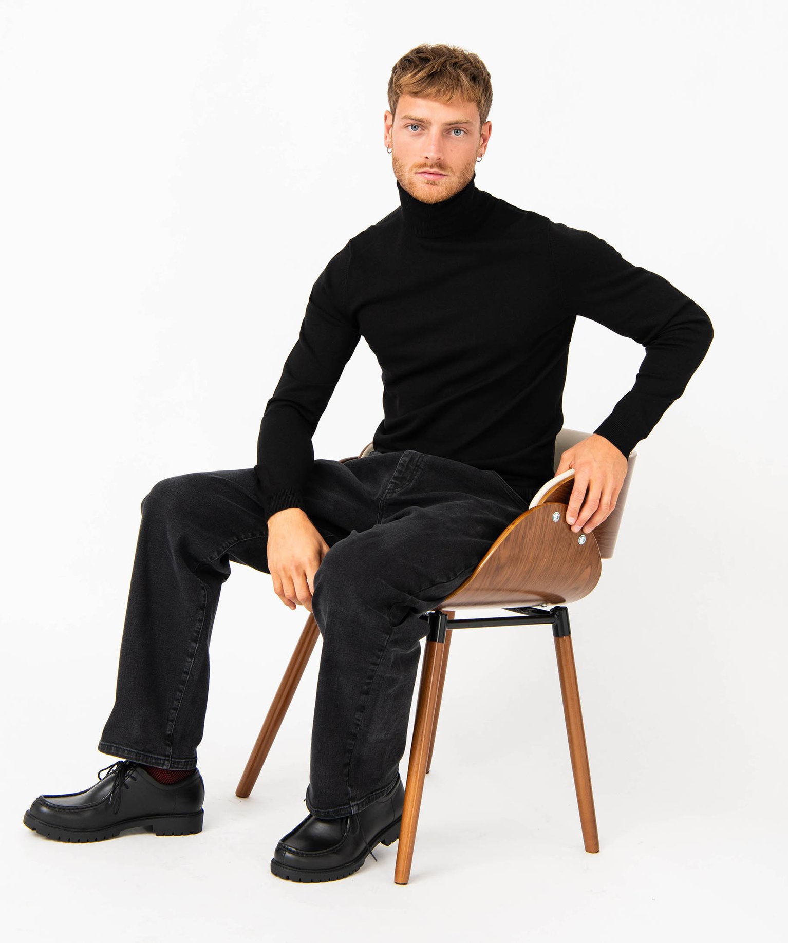 Jean Wide Legs avec taille élastique homme noir | GEMO