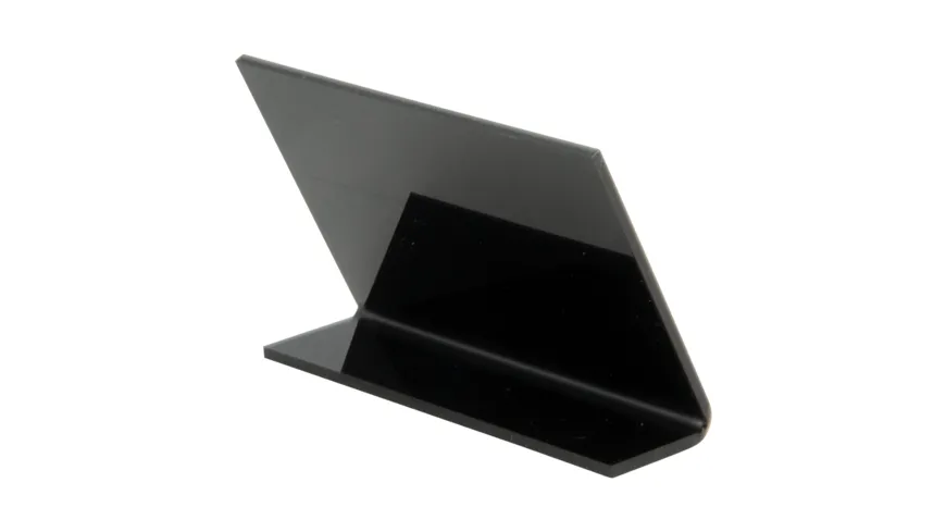 Securit® Tischaufsteller Acryl Kreidetafel  L-Vertikal , DIN A8, schwarz schwarz