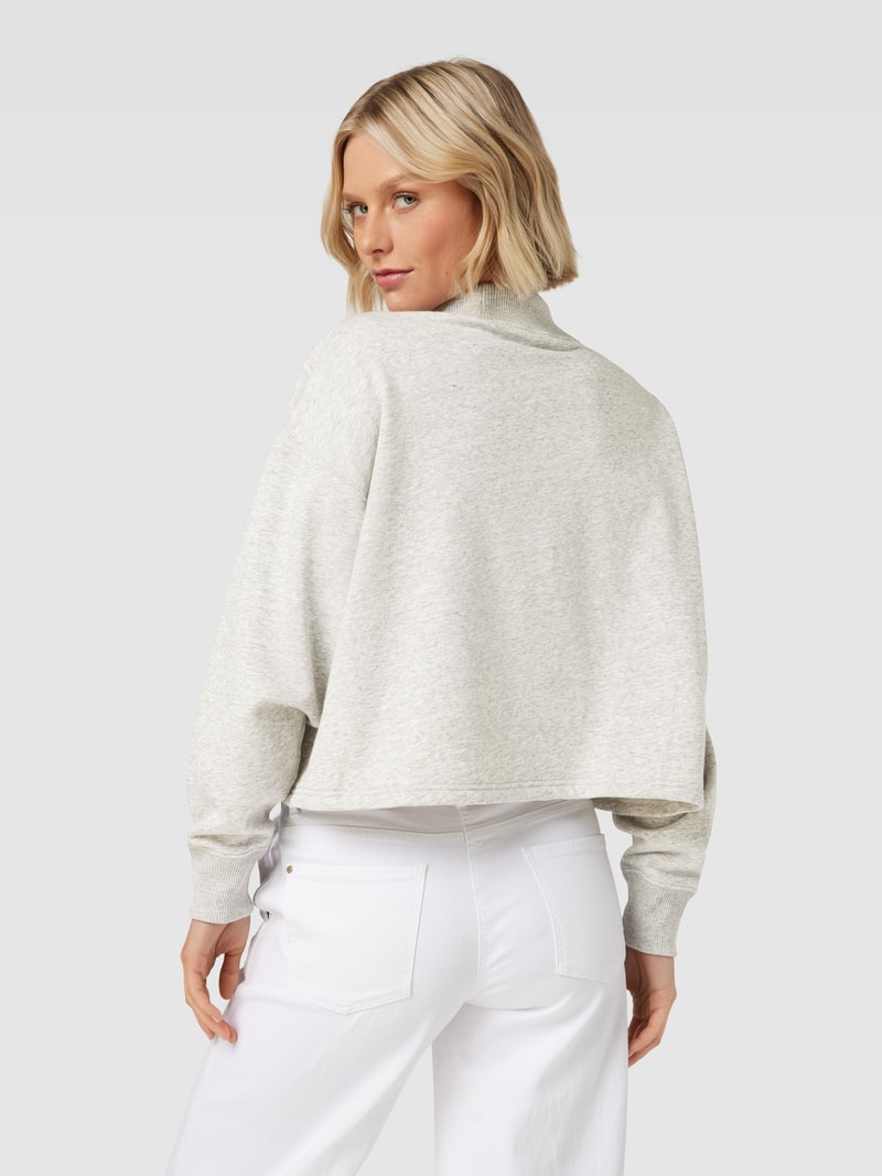 Oversized Sweatshirt mit Stehkragen in stein