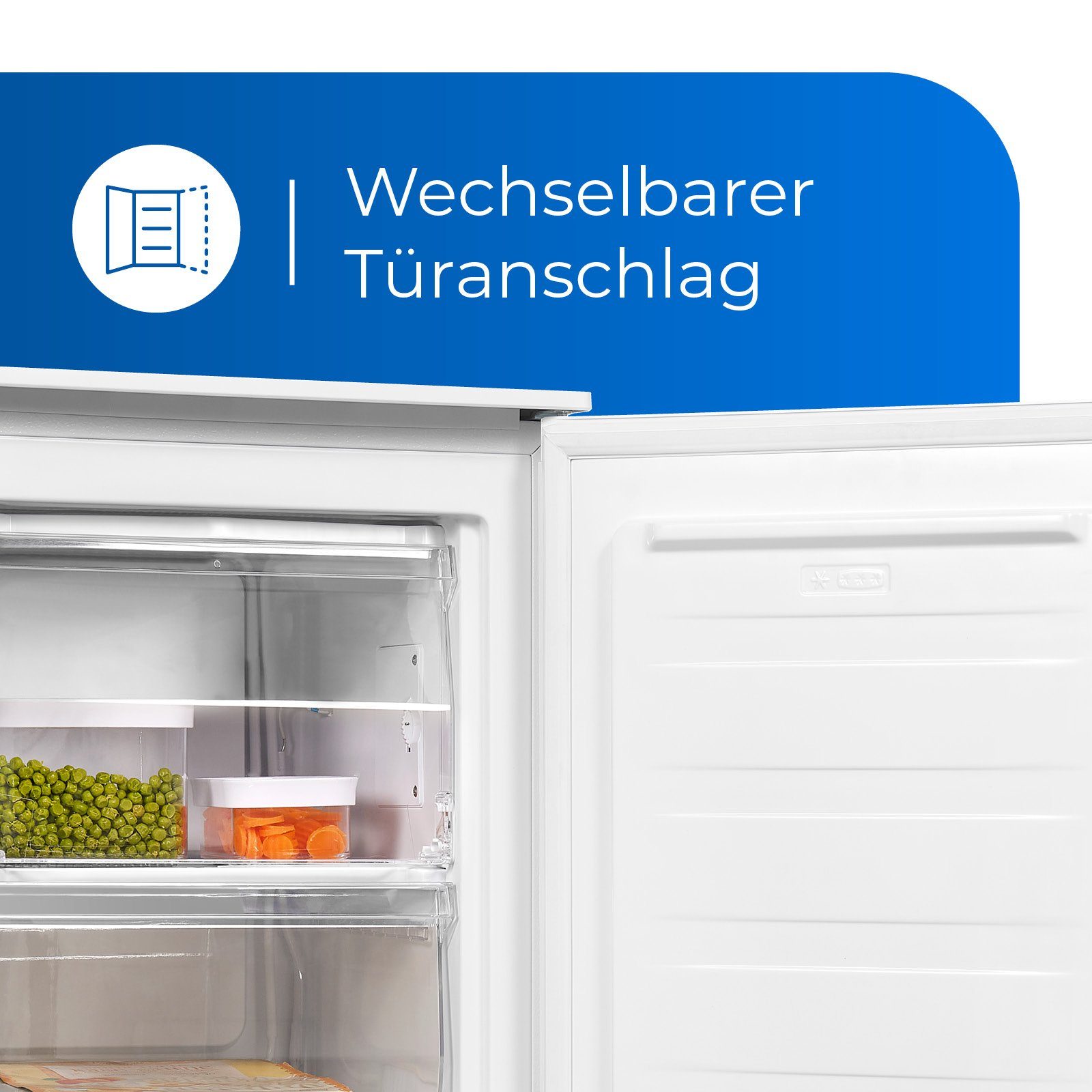 exquisit Gefrierschrank GS111-010F, 85 cm hoch, 48 cm breit, kompakt mit praktischer Gefrierklappe