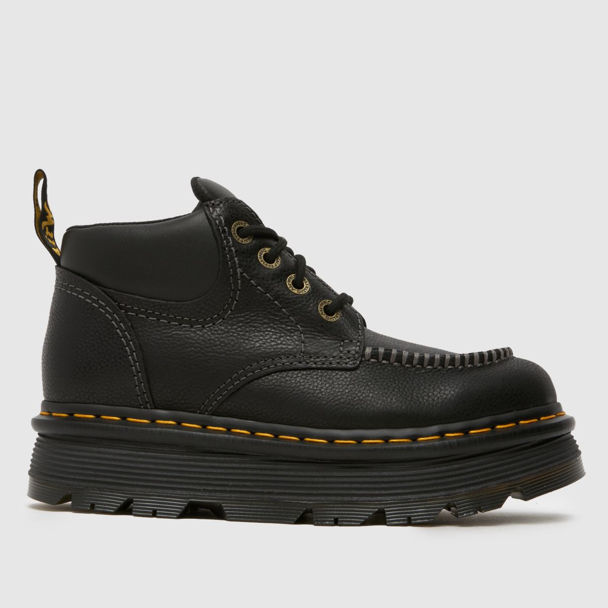 Dr. Martens škornji zebzag s 4 luknjami v črni barvi