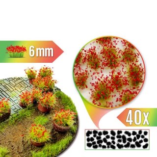 Unkrautbüschel Selbstklebend - Rot 6 mm
