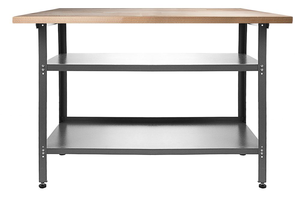 ONDIS24 Werkbank Basic Packtisch Werktisch 120 x 60 cm, Arbeitshöhe 85 cm (Grau) mit Justierfüßen
