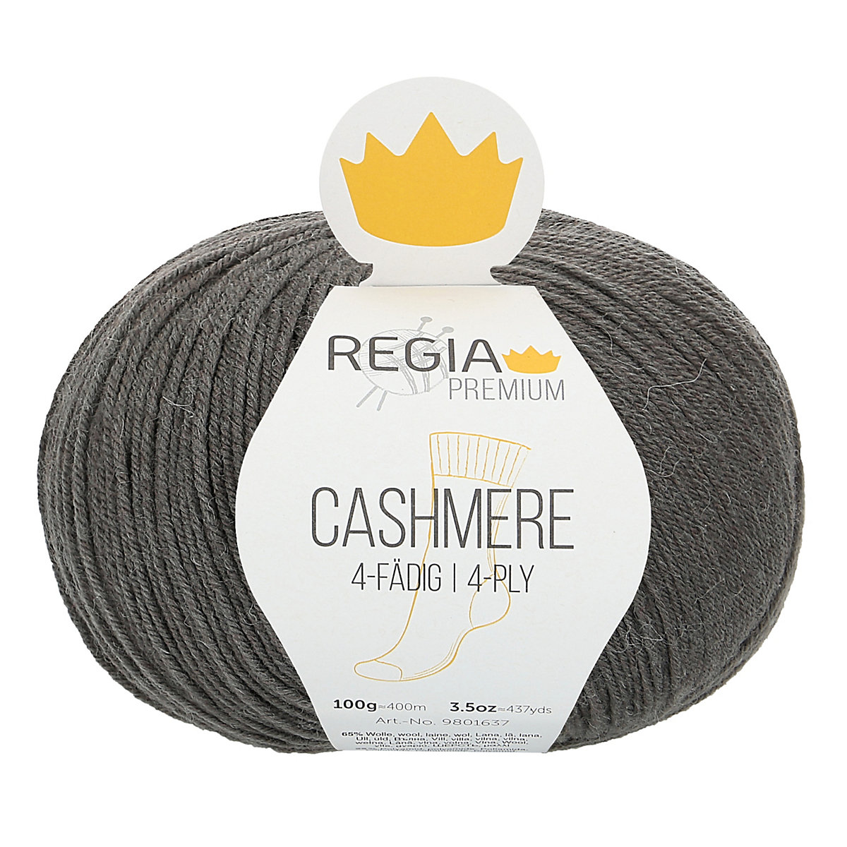 Handstrickgarne Premium Cashmere, 100g Umbra grey
