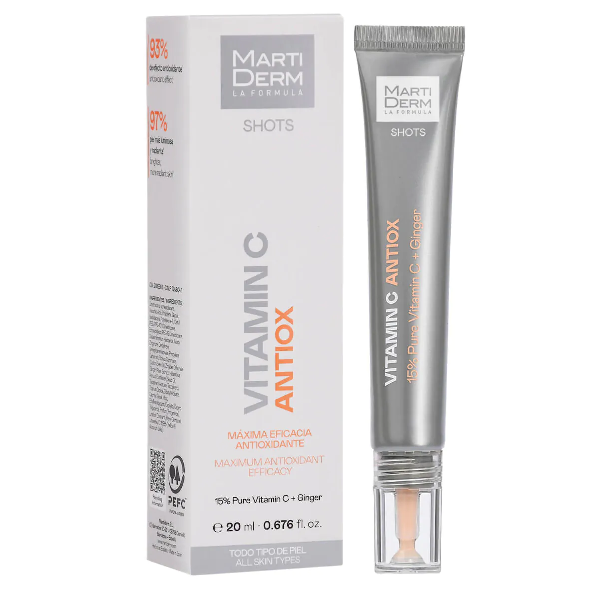 Martiderm Shots Vitamin C Antiox koncentrirani antioksidativni serum za lice 20ml