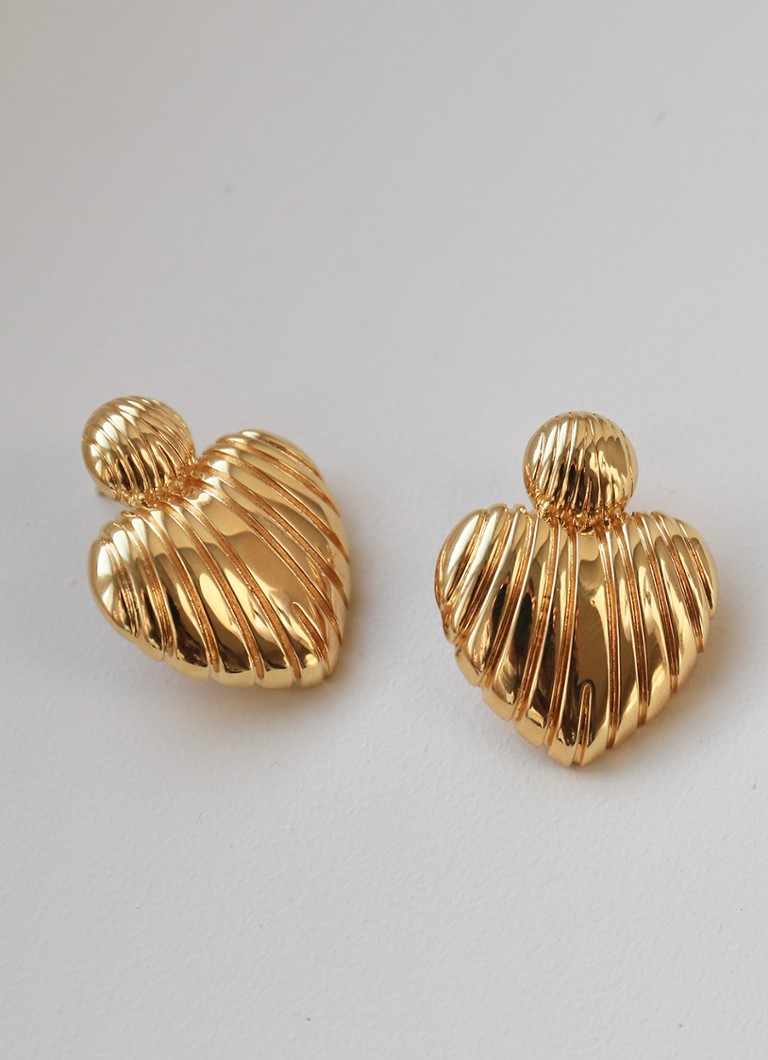24Kae Gold-plated Ear Studs 42494Y