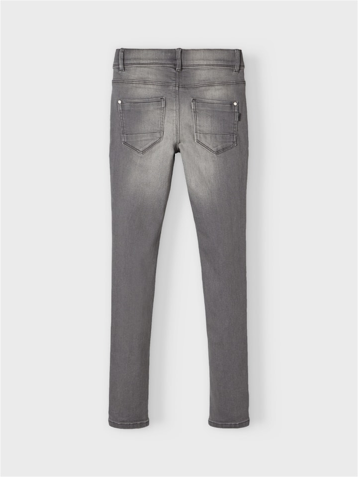 name it Skinny Fit Jeans für Mädchen in Light Grey Denim günstig kaufen